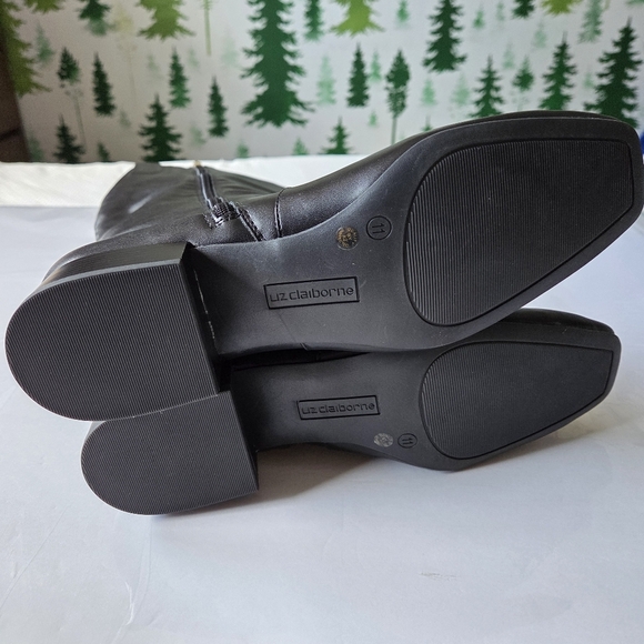 Liz Claiborne Deering Stacked Heel Riding Boots - Picture 5 of 7